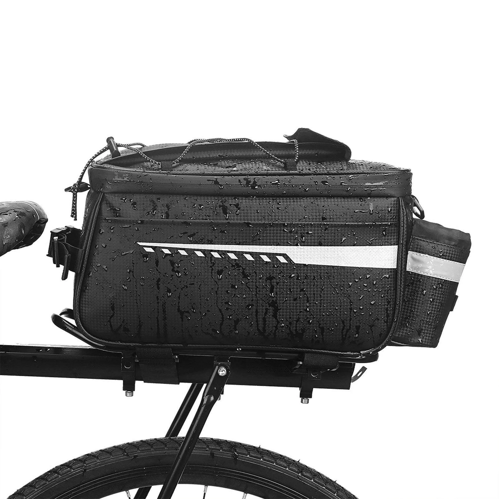 Waterproof Insulated Trunk Cooler Bag Cycling Bicycle Rear Rack Seat Bag Luggage Storage Bag MTB Bike Pannier Bag Shoulder Bag