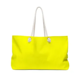 Weekender Tote Bag, Bright Yellow