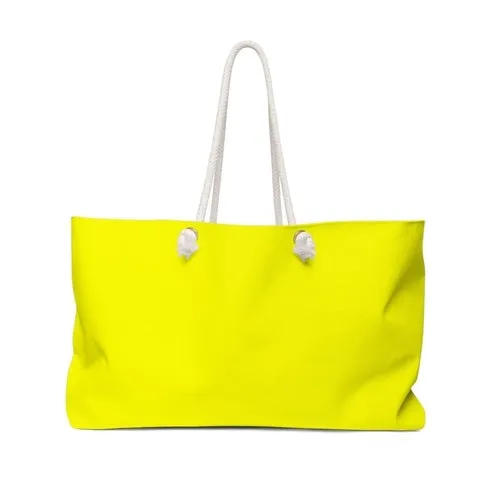 Weekender Tote Bag, Bright Yellow