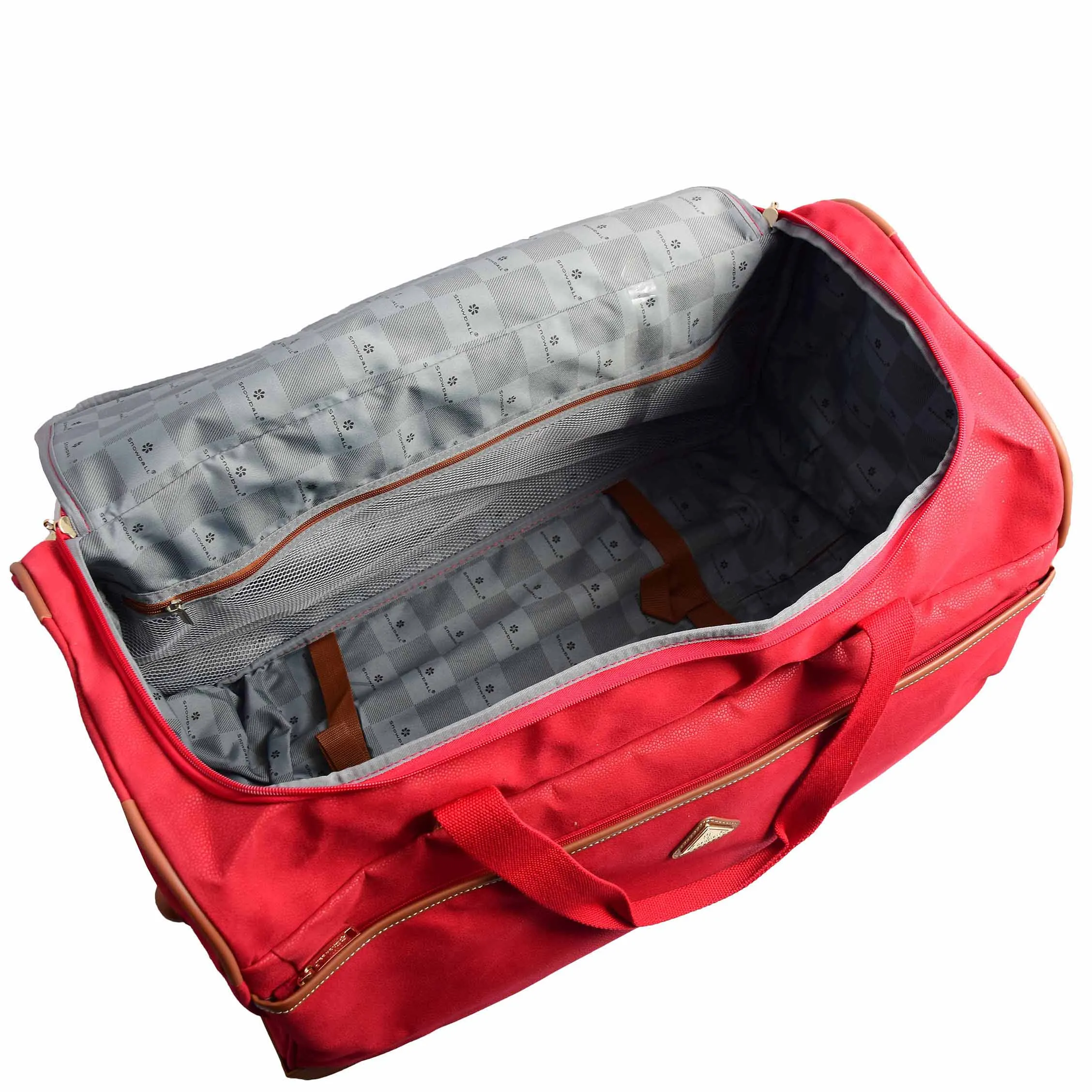 Wheeled Holdall Mid Size Duffle Bag HOL062 Red