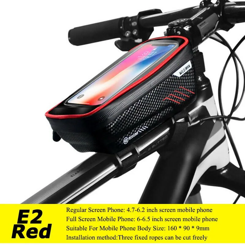 WILD MAN Road Bicycle Handlebar Bag Rainproof Cycling Front Top Tube Bag MTB Repair Tool Bag Bike Saddle Bag Sacoche Velo