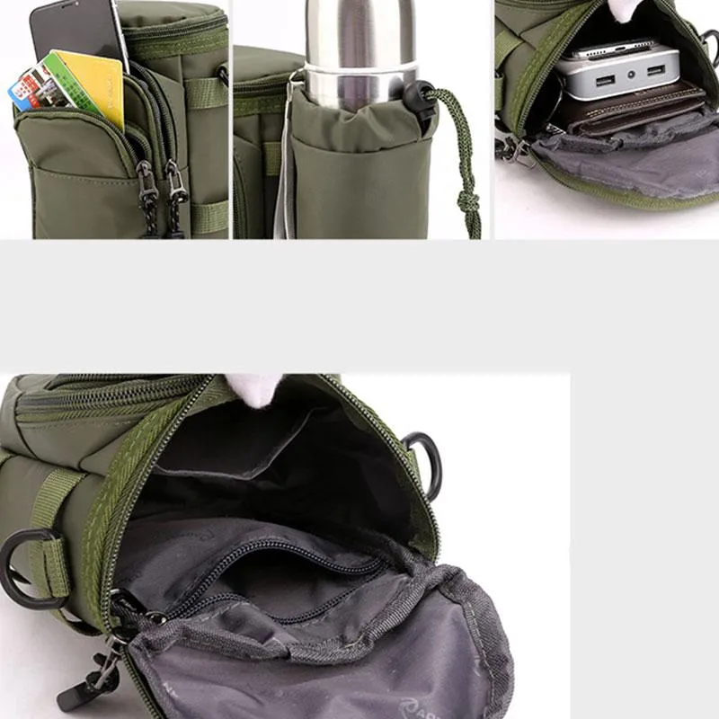 With Water Bottle Bag Sports Outdoor Multifunctional Messenger Bag Waist Bag