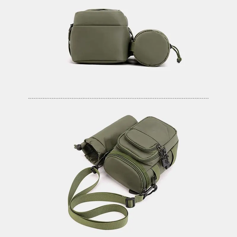 With Water Bottle Bag Sports Outdoor Multifunctional Messenger Bag Waist Bag