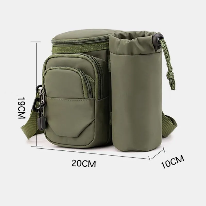 With Water Bottle Bag Sports Outdoor Multifunctional Messenger Bag Waist Bag