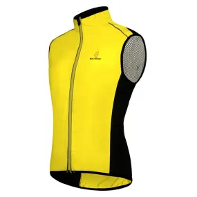 WOLFBIKE Yellow Sleeveless Cycling Jersey