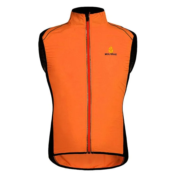 WOLFBIKE Yellow Sleeveless Cycling Jersey