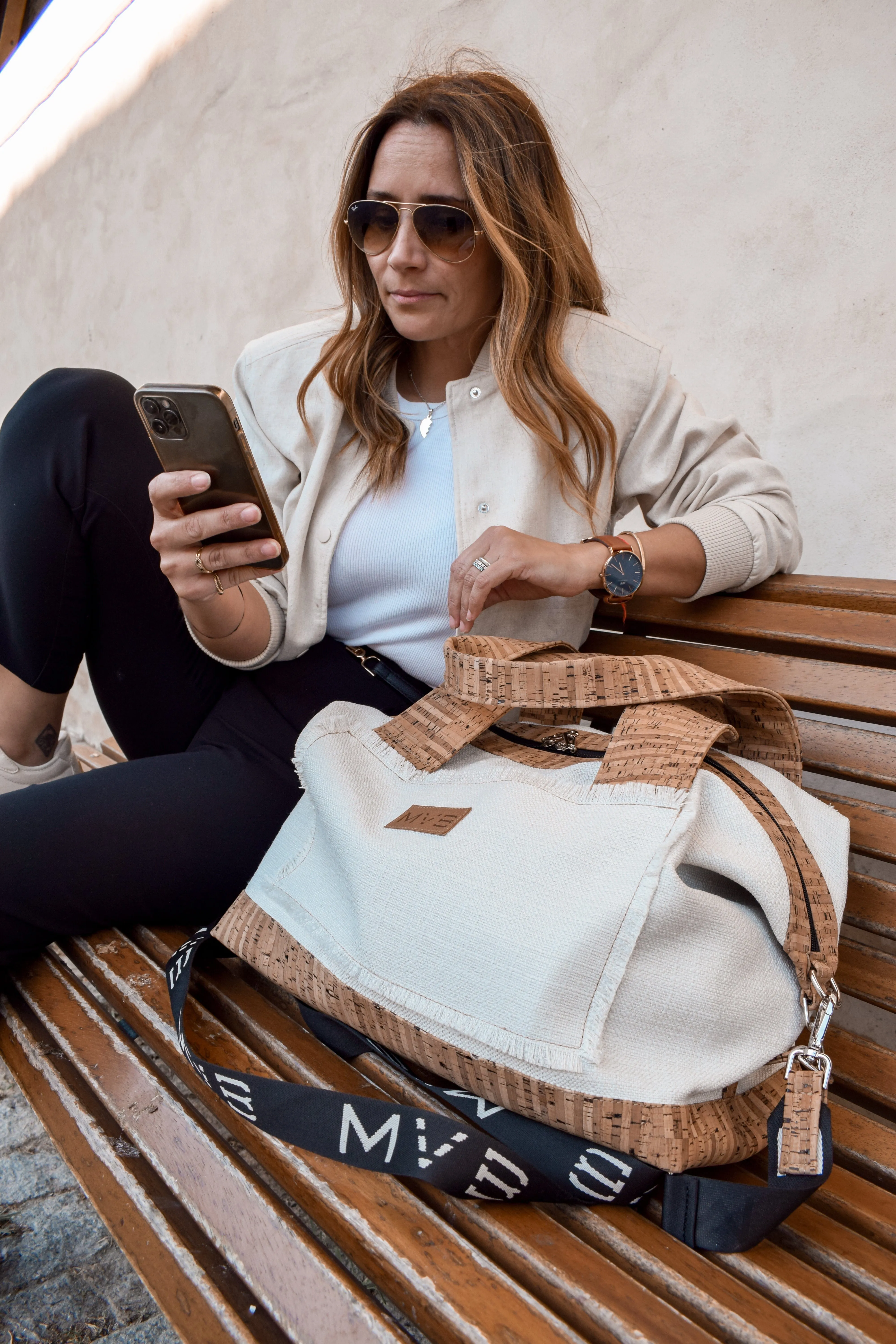 Women's Weekend Summer Cork Bag | Natural