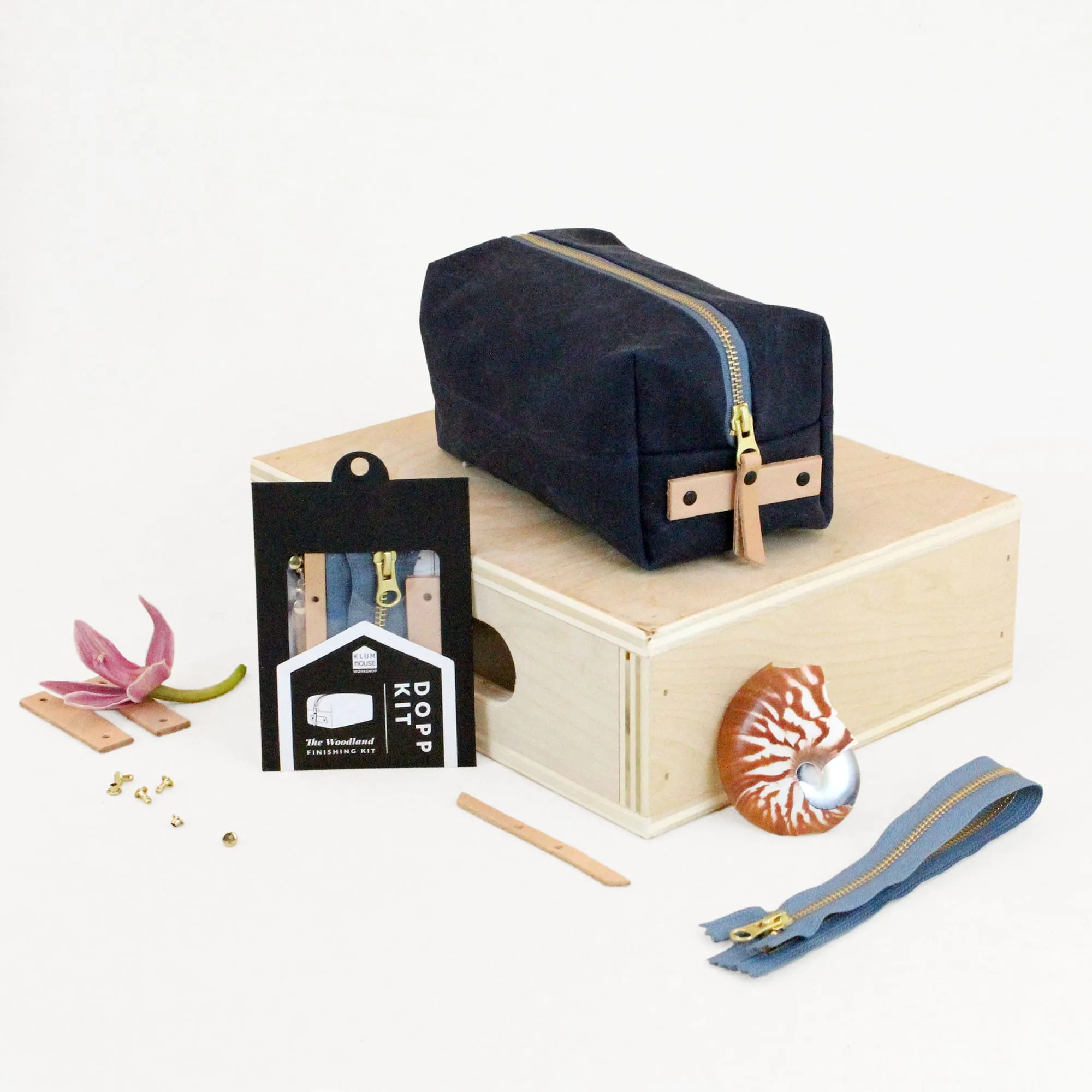 Woodland - Navy Custom Bag Maker Kit