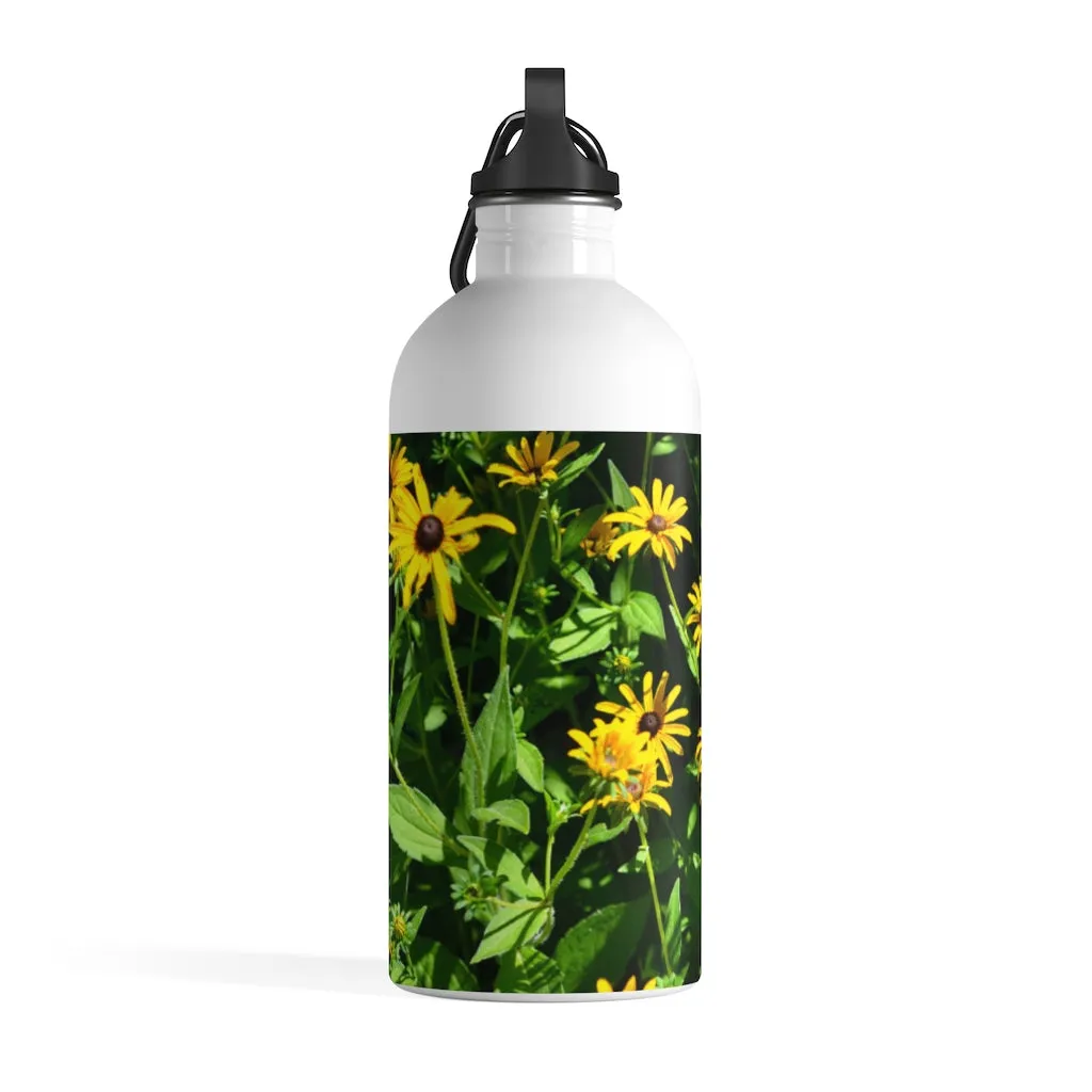 Yellow Flowers Stainless Steel Water Bottle