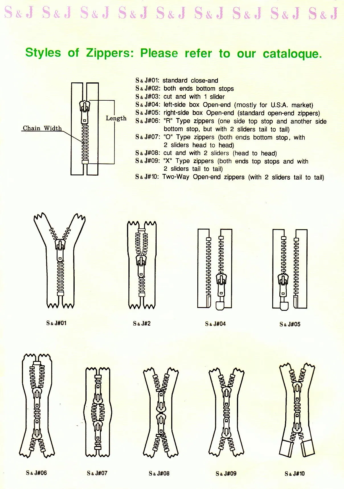 YKK® Color Card