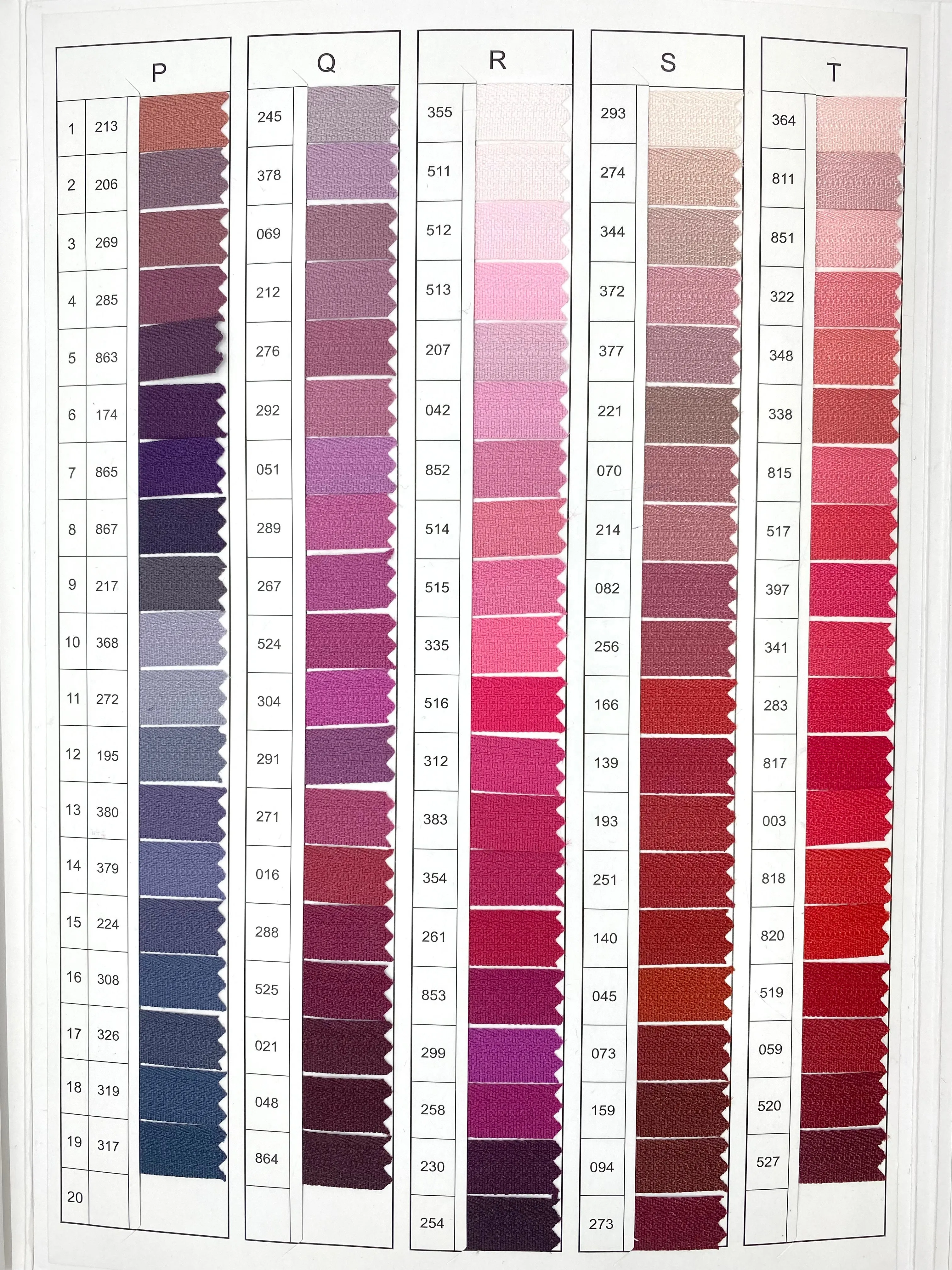 YKK® Color Card