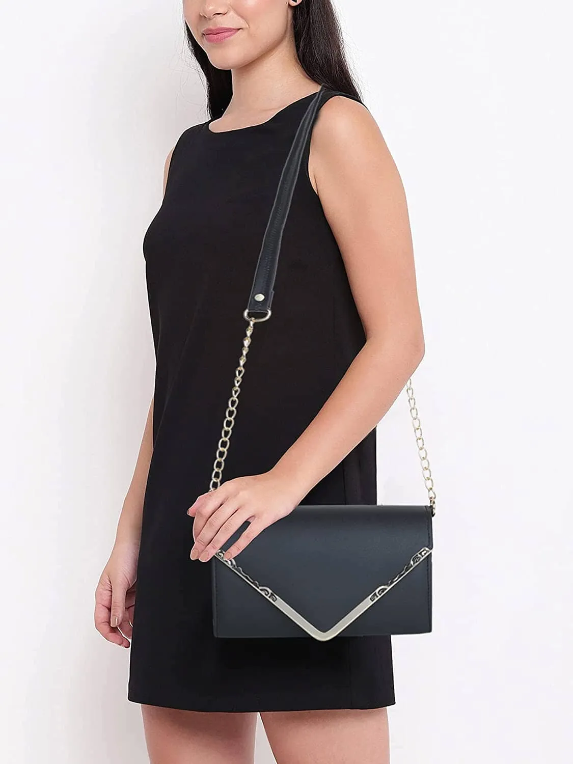 zubstore Crossbody Black Colour Slingbag For Womens & Girls