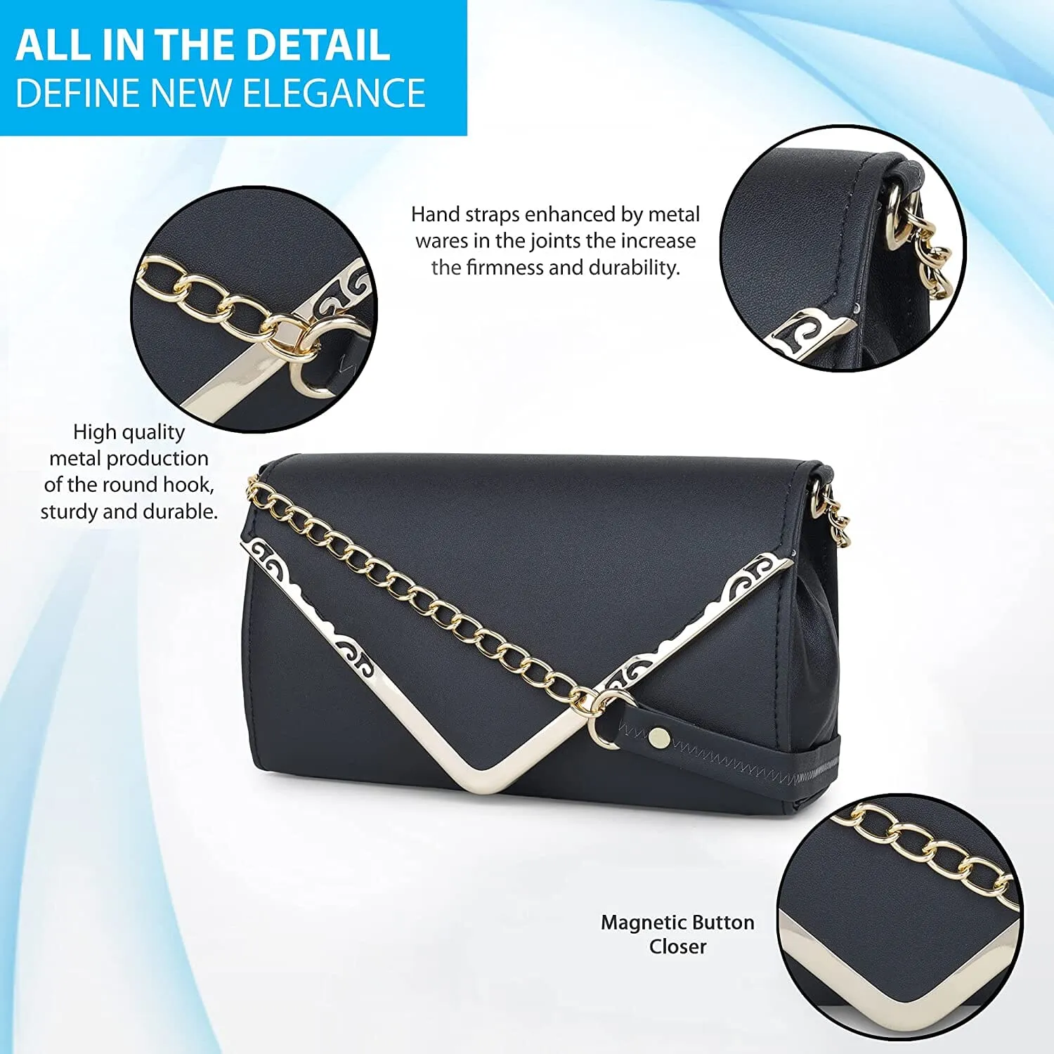 zubstore Crossbody Black Colour Slingbag For Womens & Girls